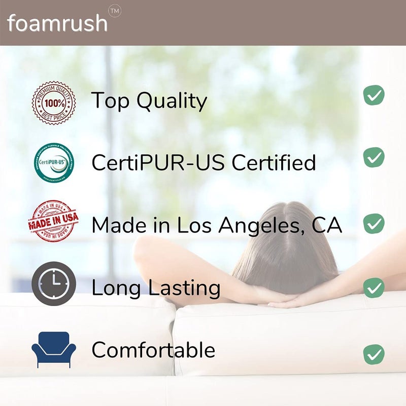 FoamRush 2" x 36" Diameter Premium Quality High Density Upholstery Foam (Bar Stools, Seat Cushion, Pouf Insert, Patio Round Cushion Replacement) Made in USA - Image 4